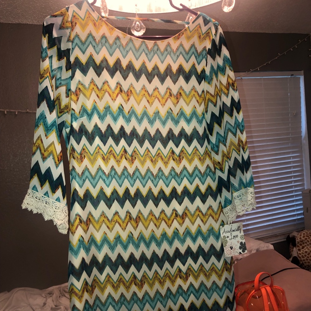 chevron long sleeve dress!